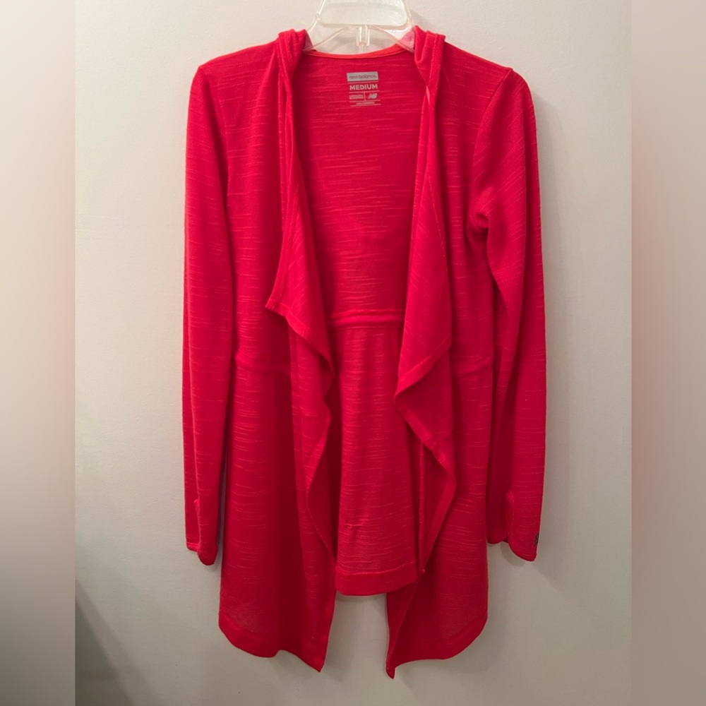 Dark Pink, New Balance studio cardigan, size Medium